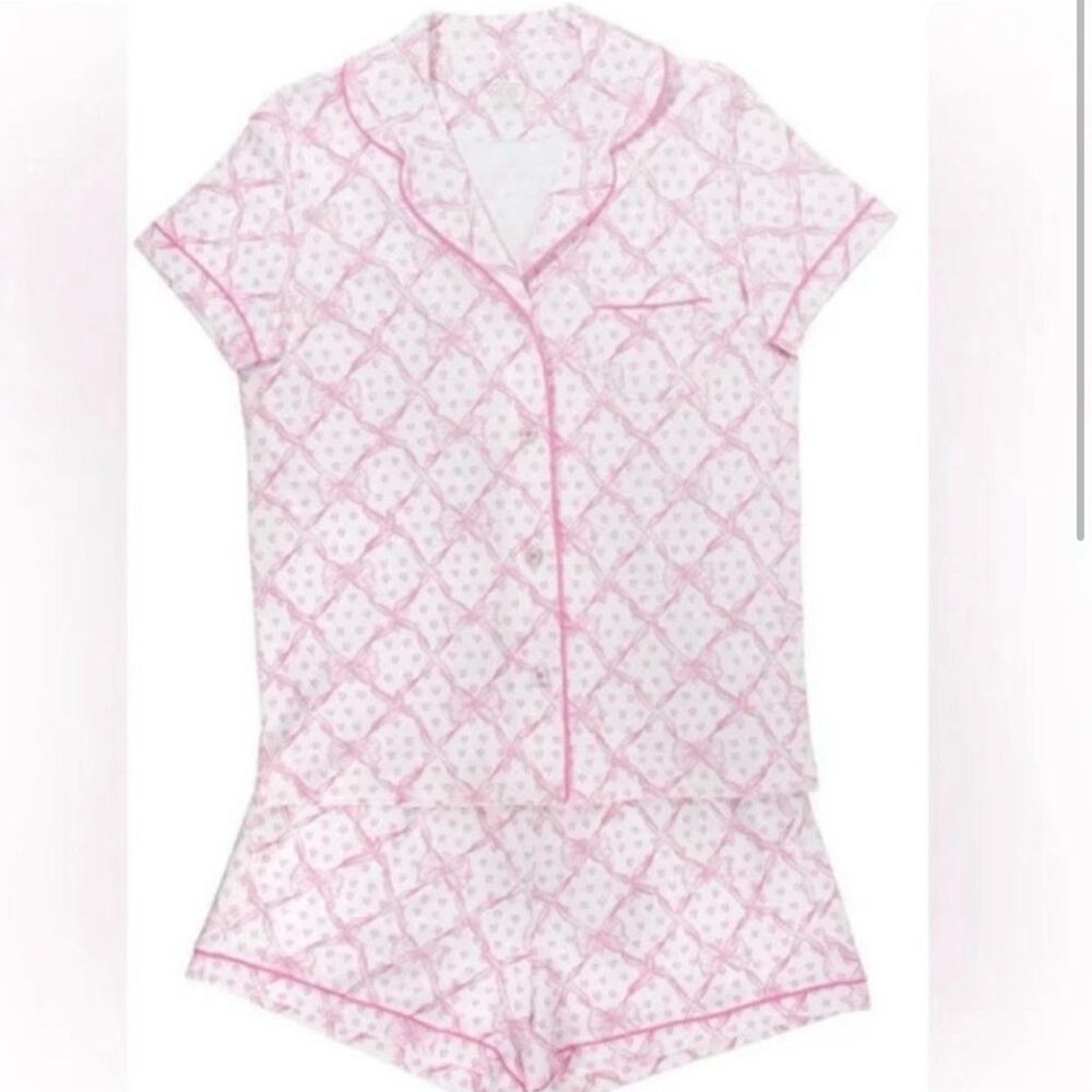 Roller Rabbit x Loveshack Fancy Baby Bow Hearts Polo Pajamas XL